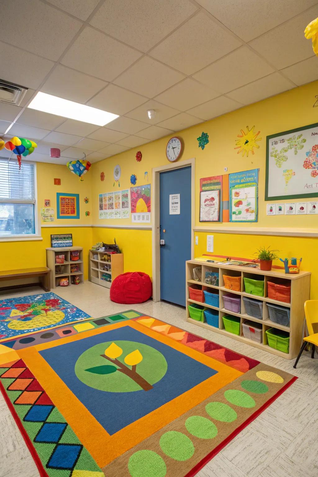 Incorporate lively colors to design an exciting and playful atmosphere.