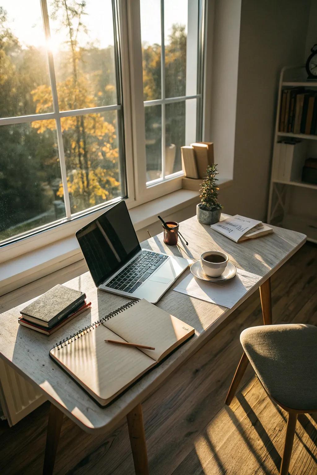 Soak up the natural light for a revitalizing work area.