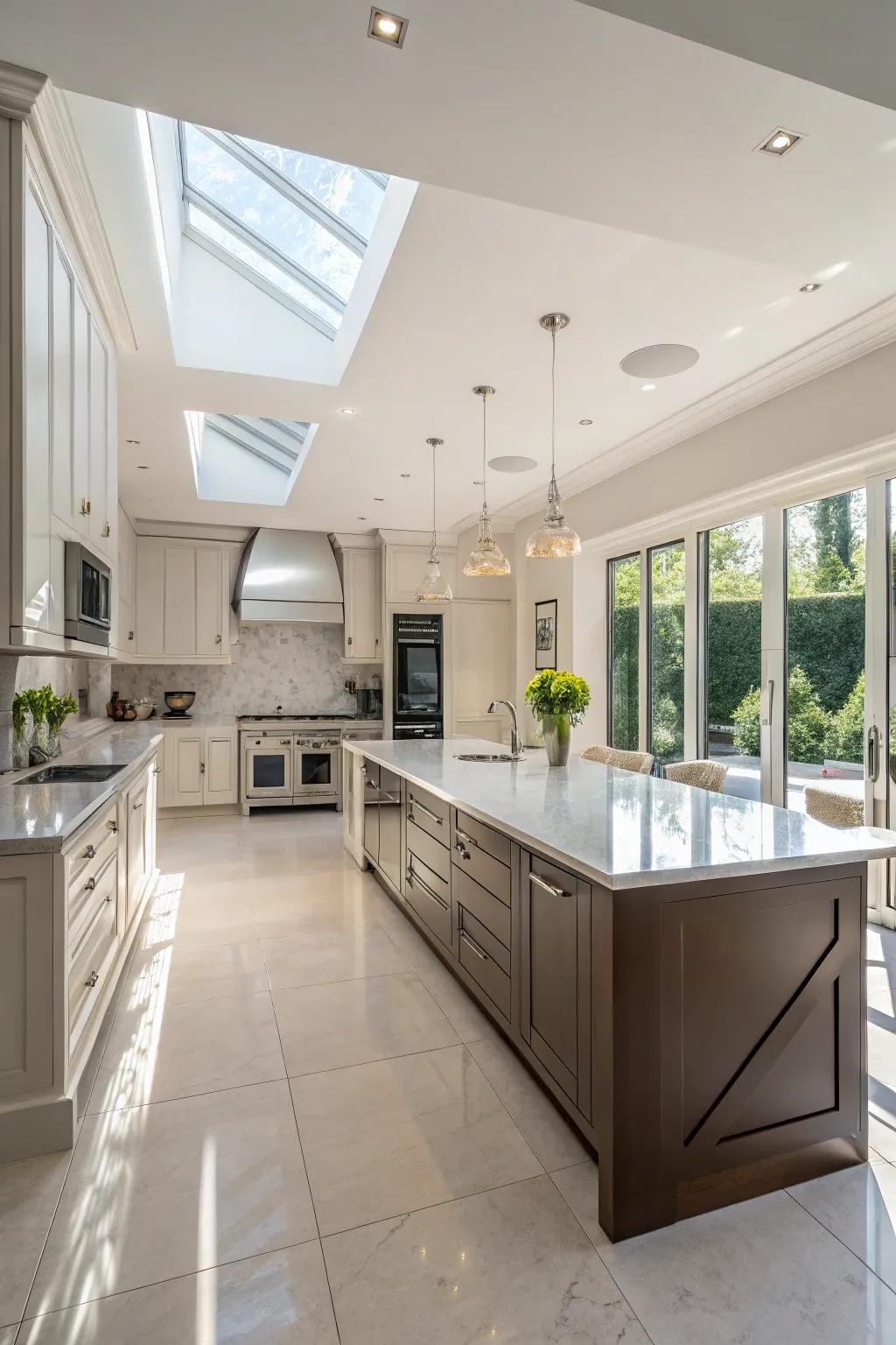 A warm and inviting open kitchen, perfect for social gatherings.