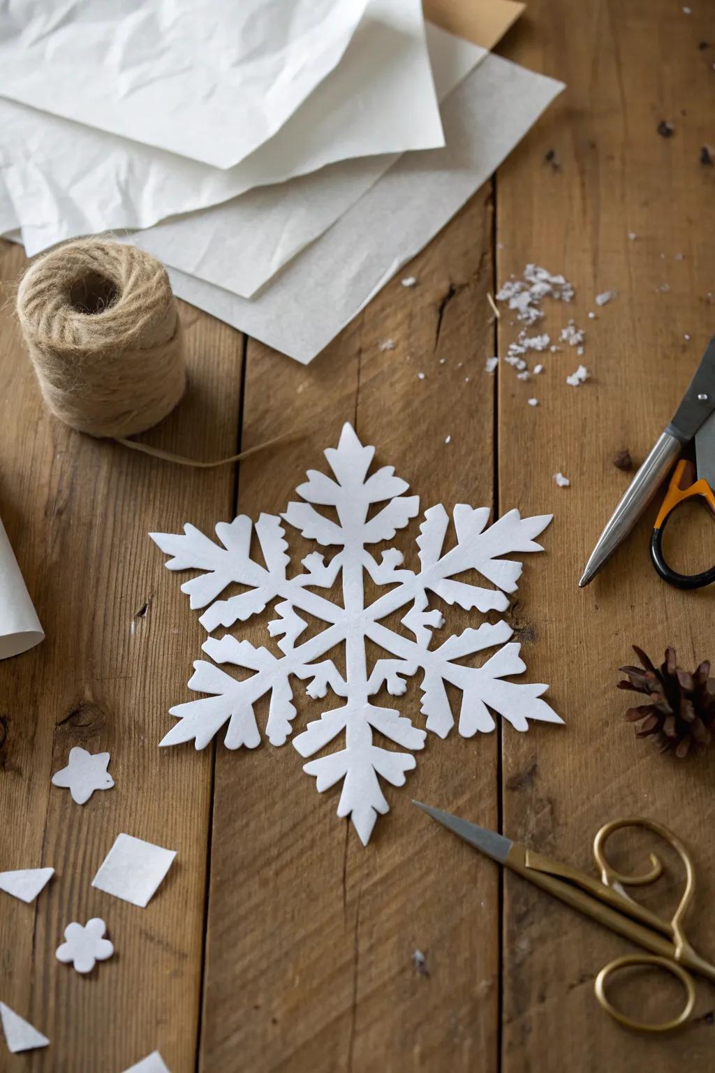 Create ageless beauty with a quintessential six-sided snowflake.