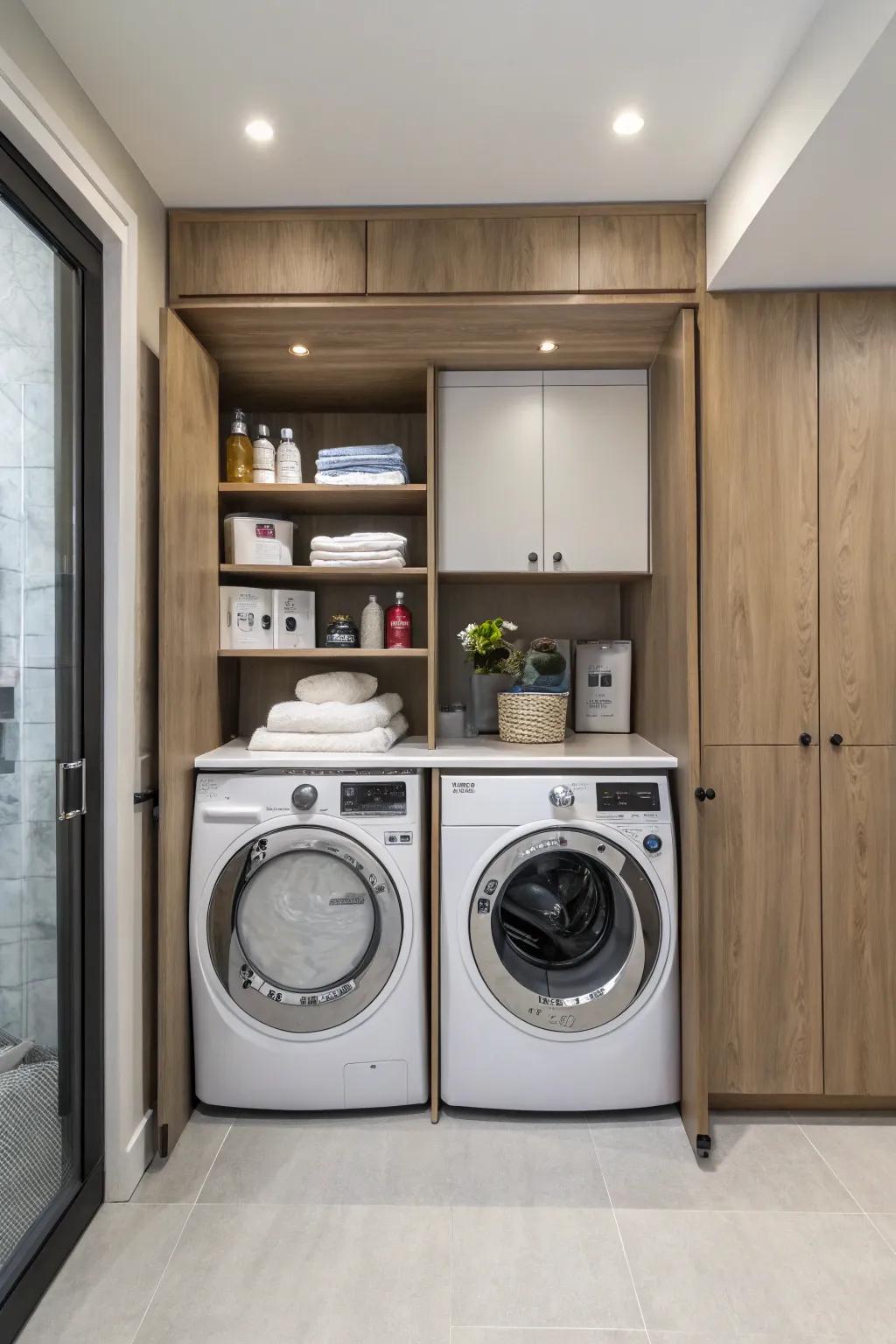 A custom cabinet can completely mask your water heater.