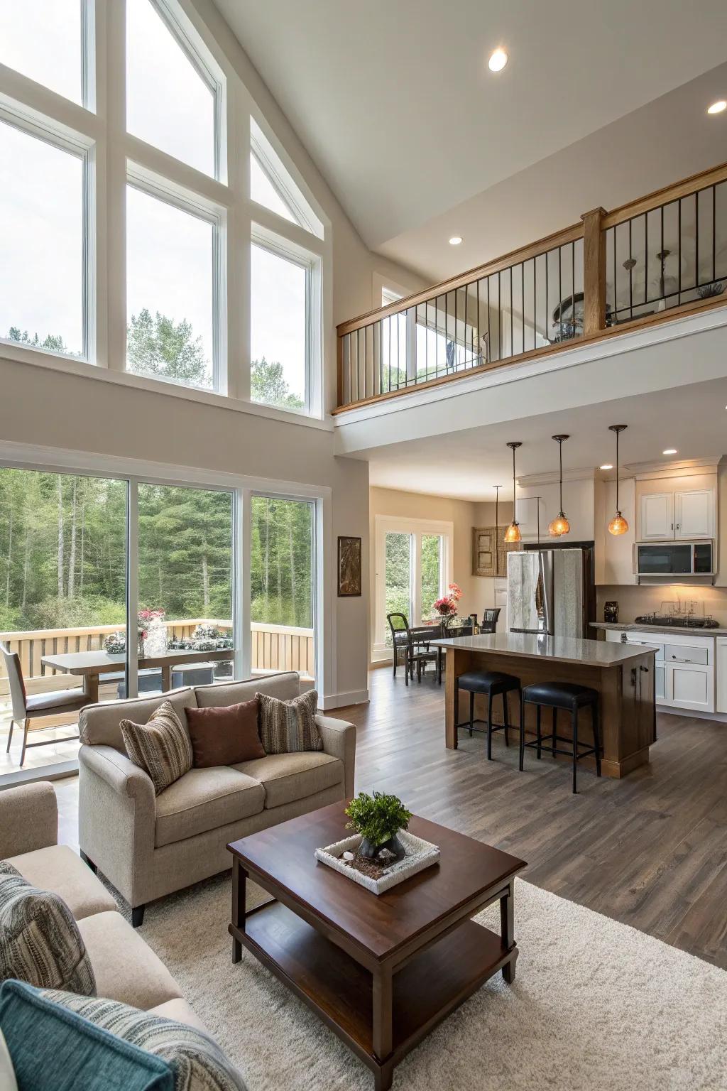 Make use of the spaciousness in your split-level home to create a smooth connection between areas.