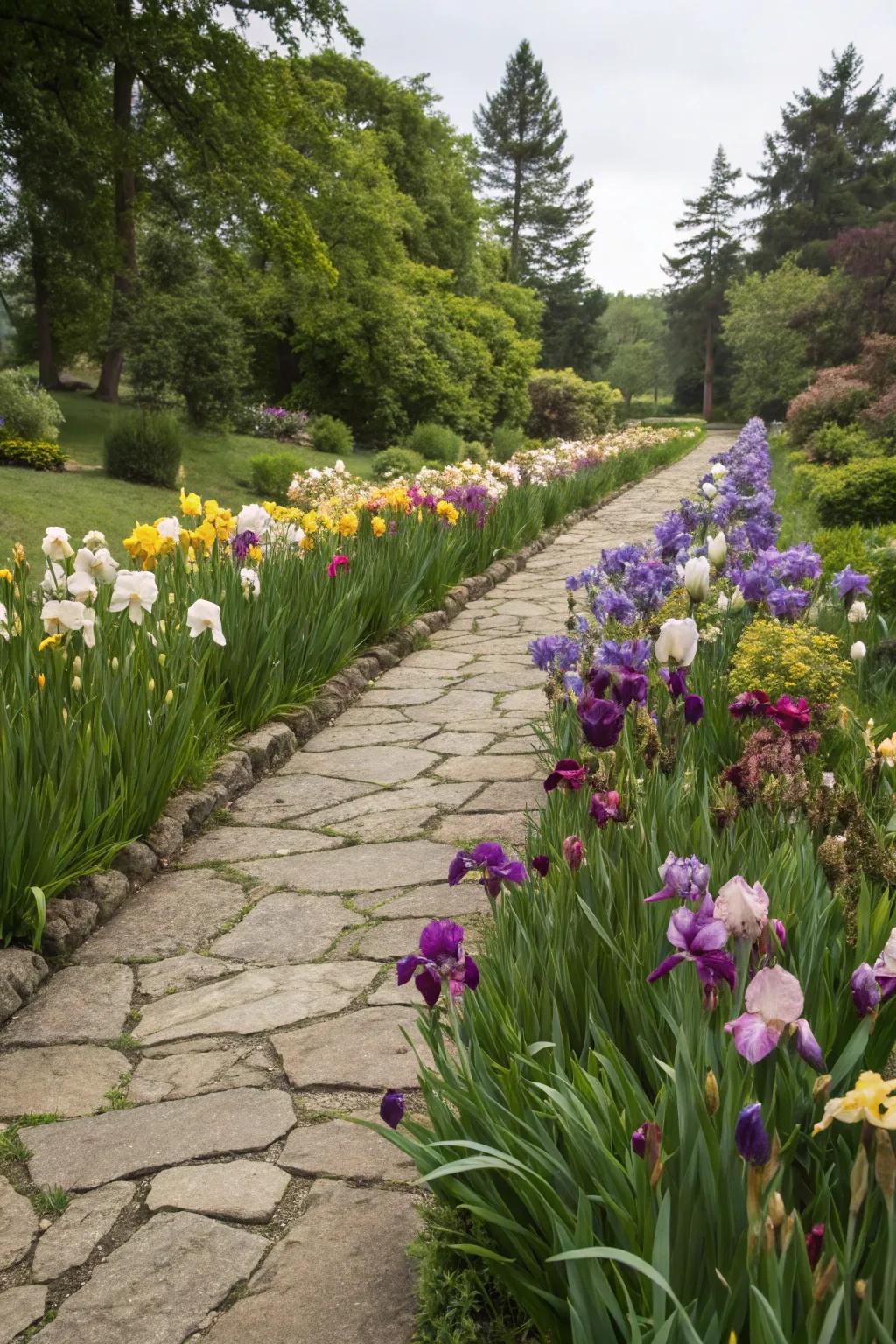 Glimmer flowers beautifully edging a garden route, delivering clarity and vibrancy.