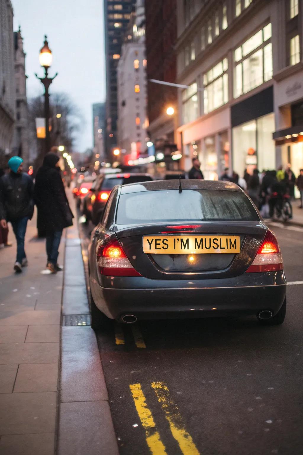 Communicate strongly with this meaningful registration plate.