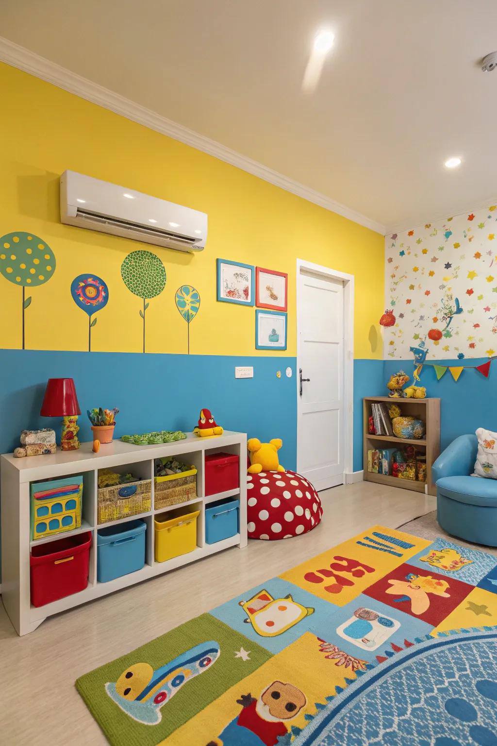 Bright hues breathe vitality and spirit into a child's space.