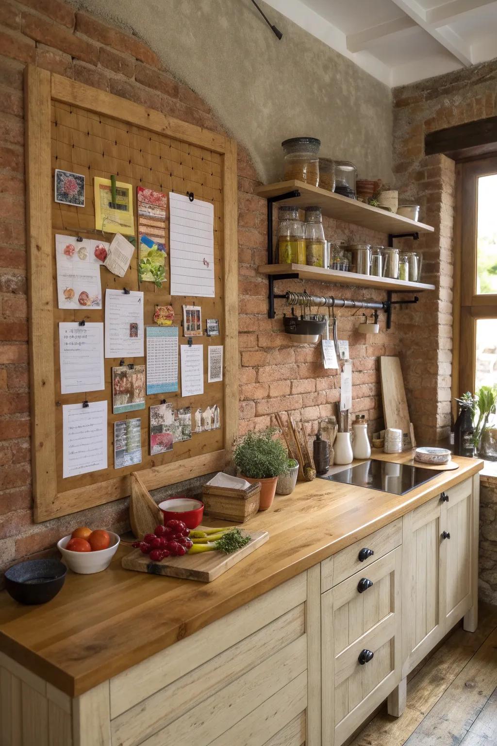 Earthy elegance merges with practicality in a wood-framed fiberboard.