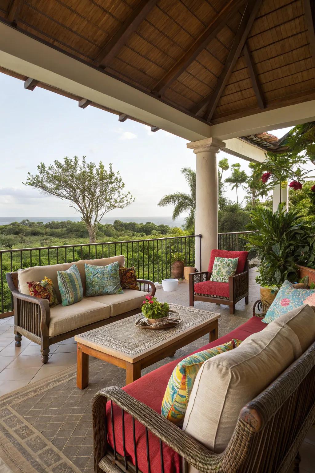 A welcoming seating area on the lanai, tailor-made for relaxation.