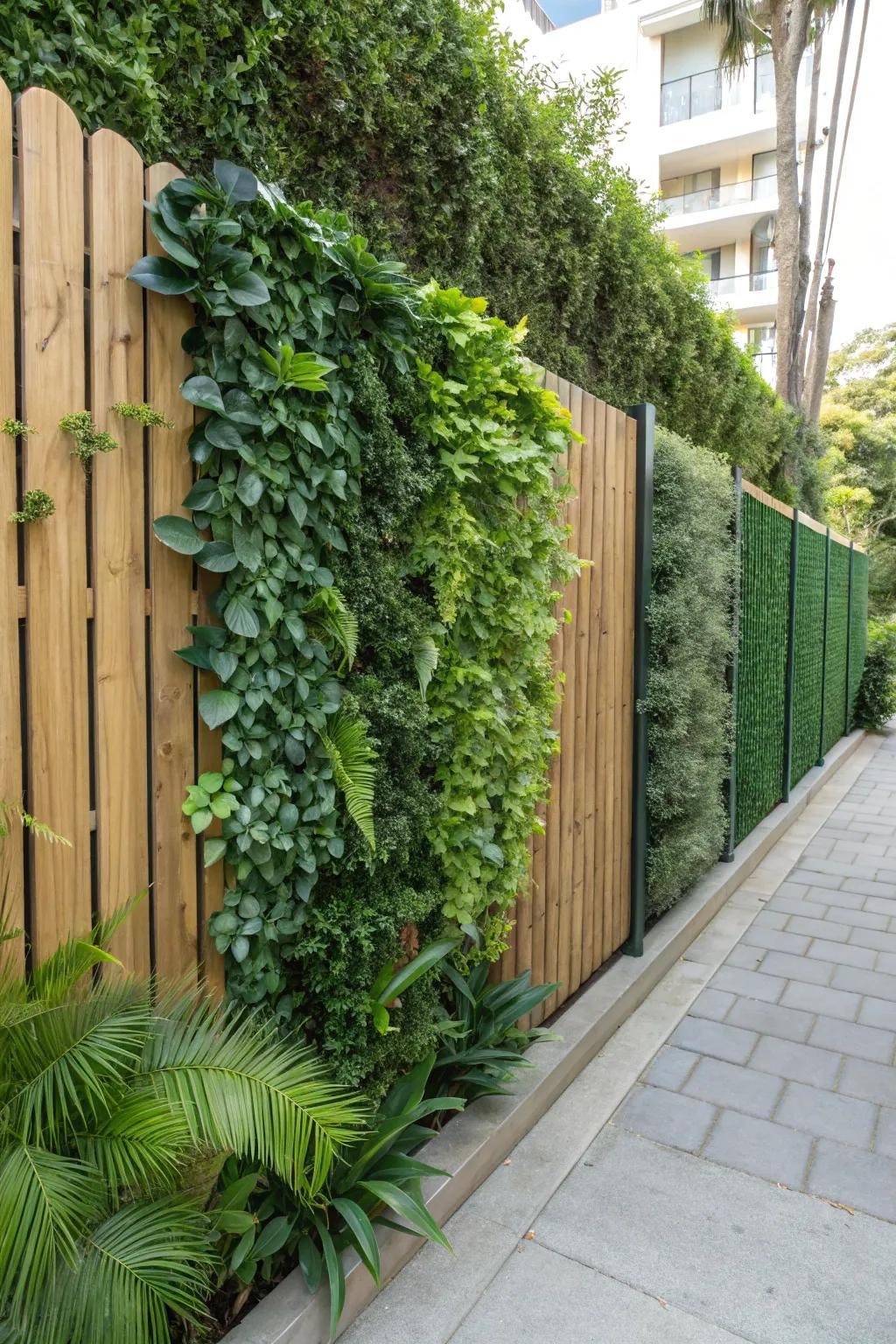 Vertical gardens introduce both height and interesting textures to any setting.
