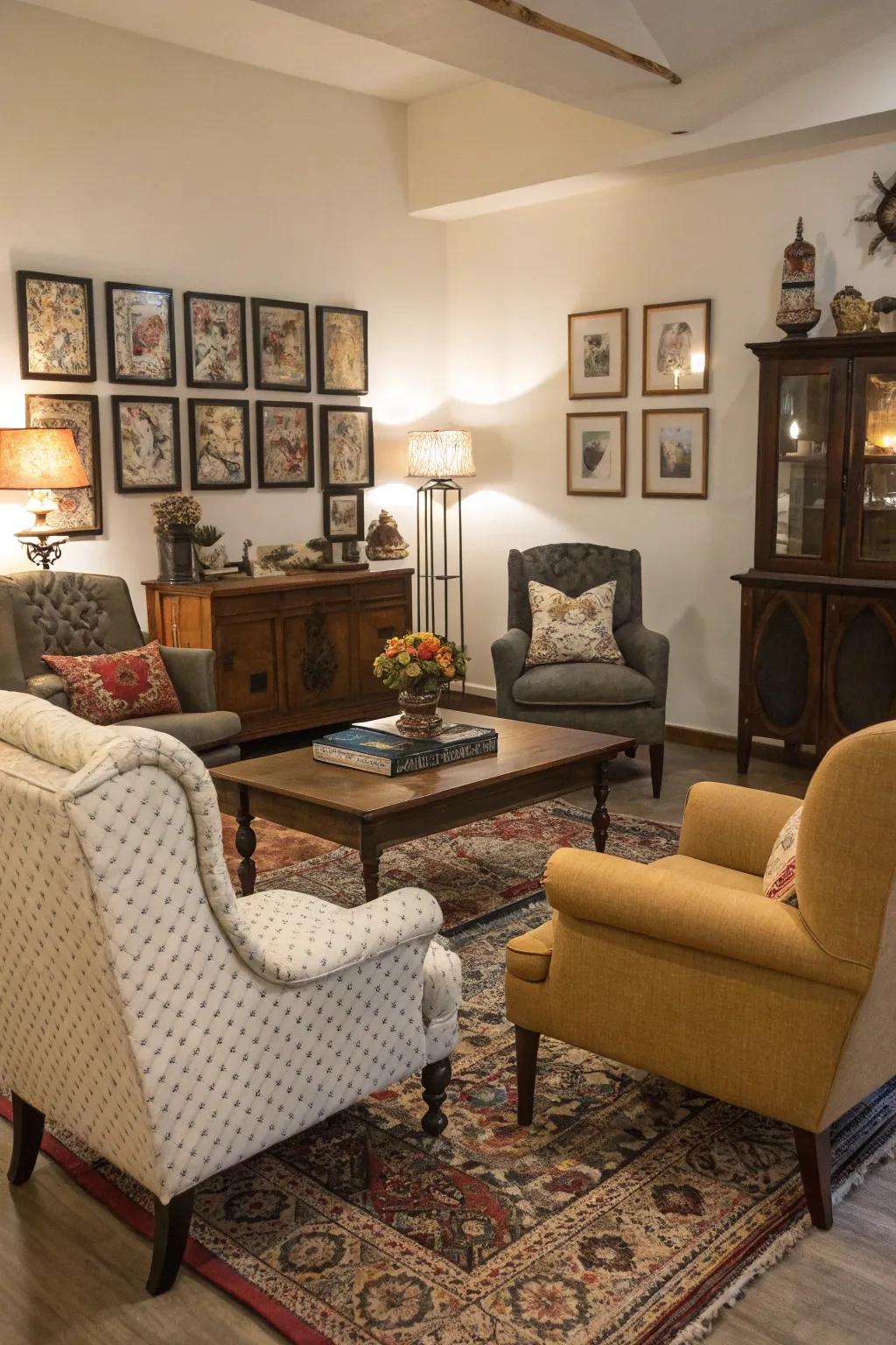 Blend different chair designs for a tailored aesthetic.