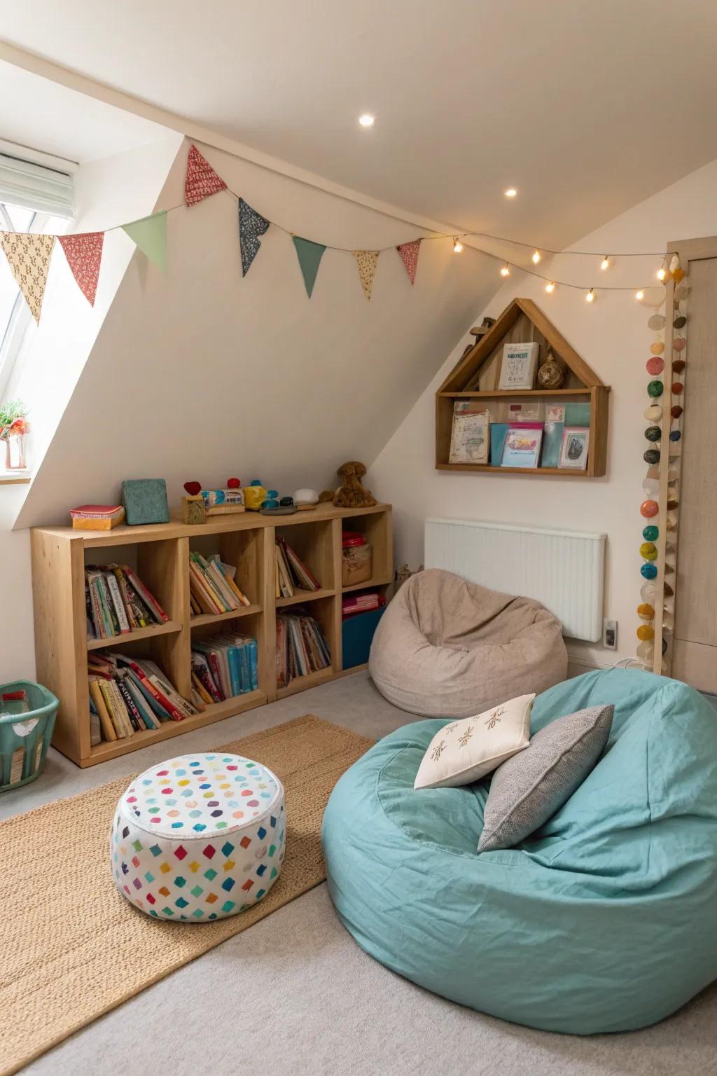 A cozy reading nook inviting children to explore the world of books.
