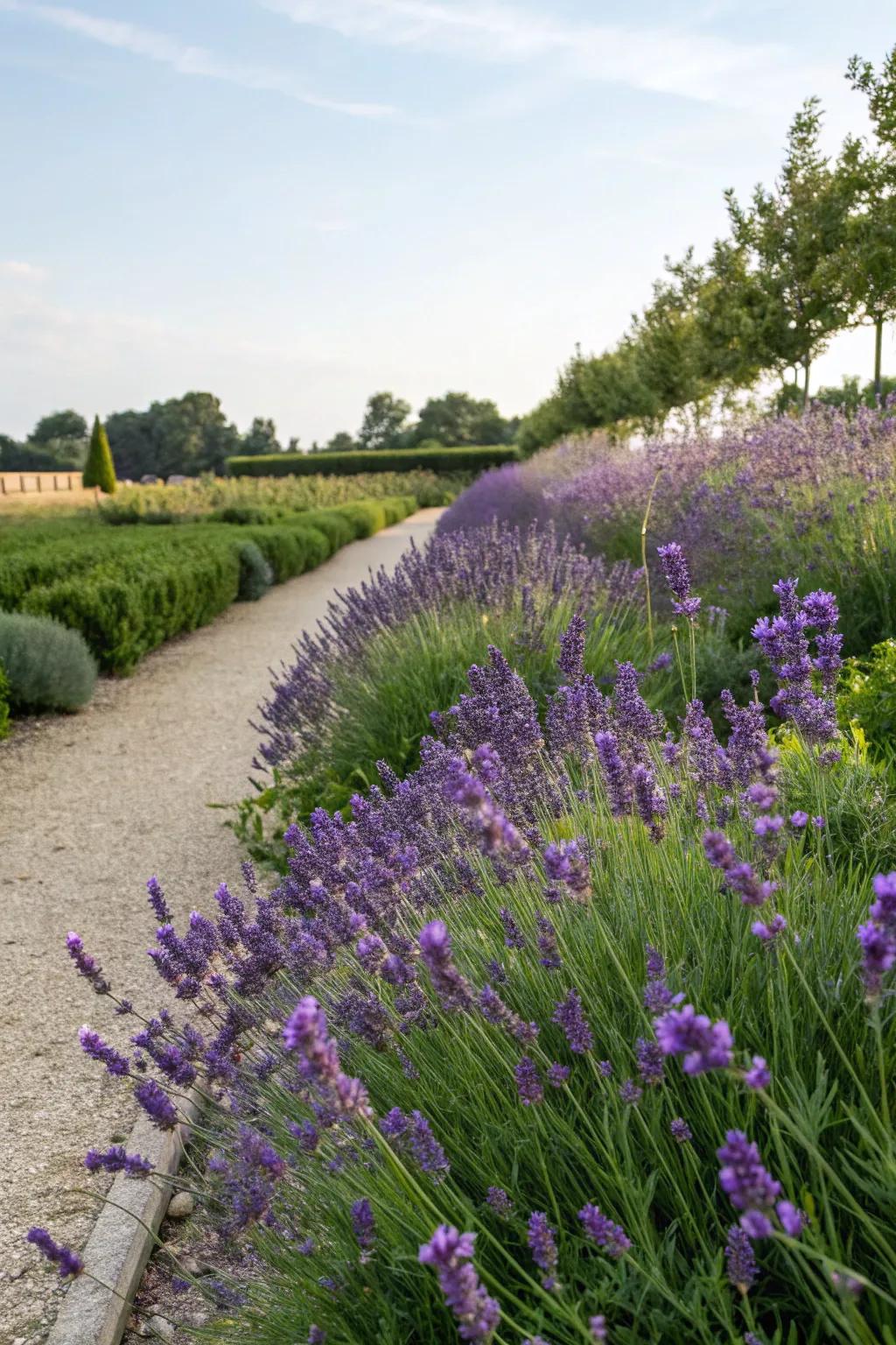 Lavandin infuses garden edges with its sweet aroma.