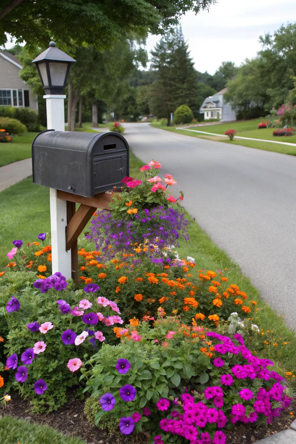 Lush flower beds can transform your mailbox into a breathtaking highlight.