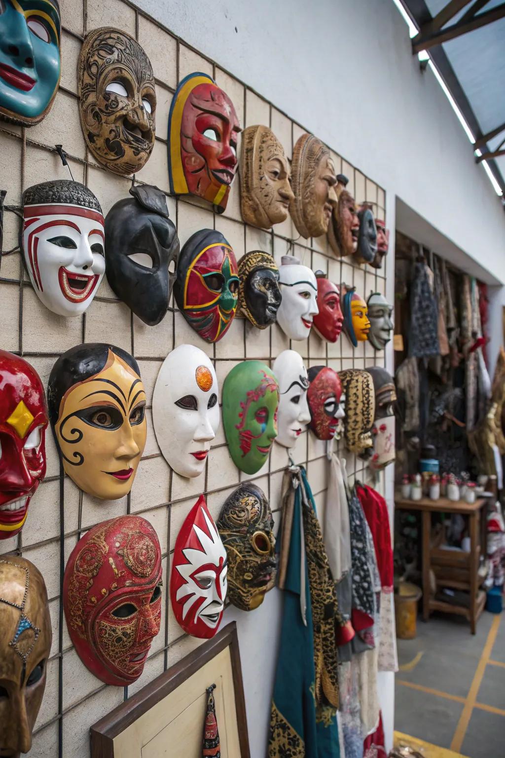 A diverse setup of wall adornments infuses vitality and energy into this area.