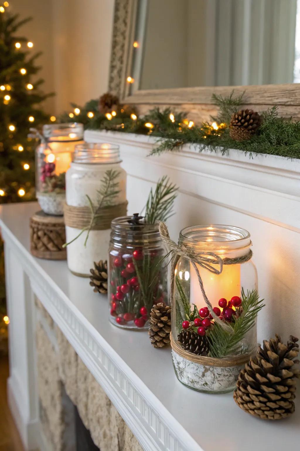 Bring holiday happiness with festive-themed preserving jars.