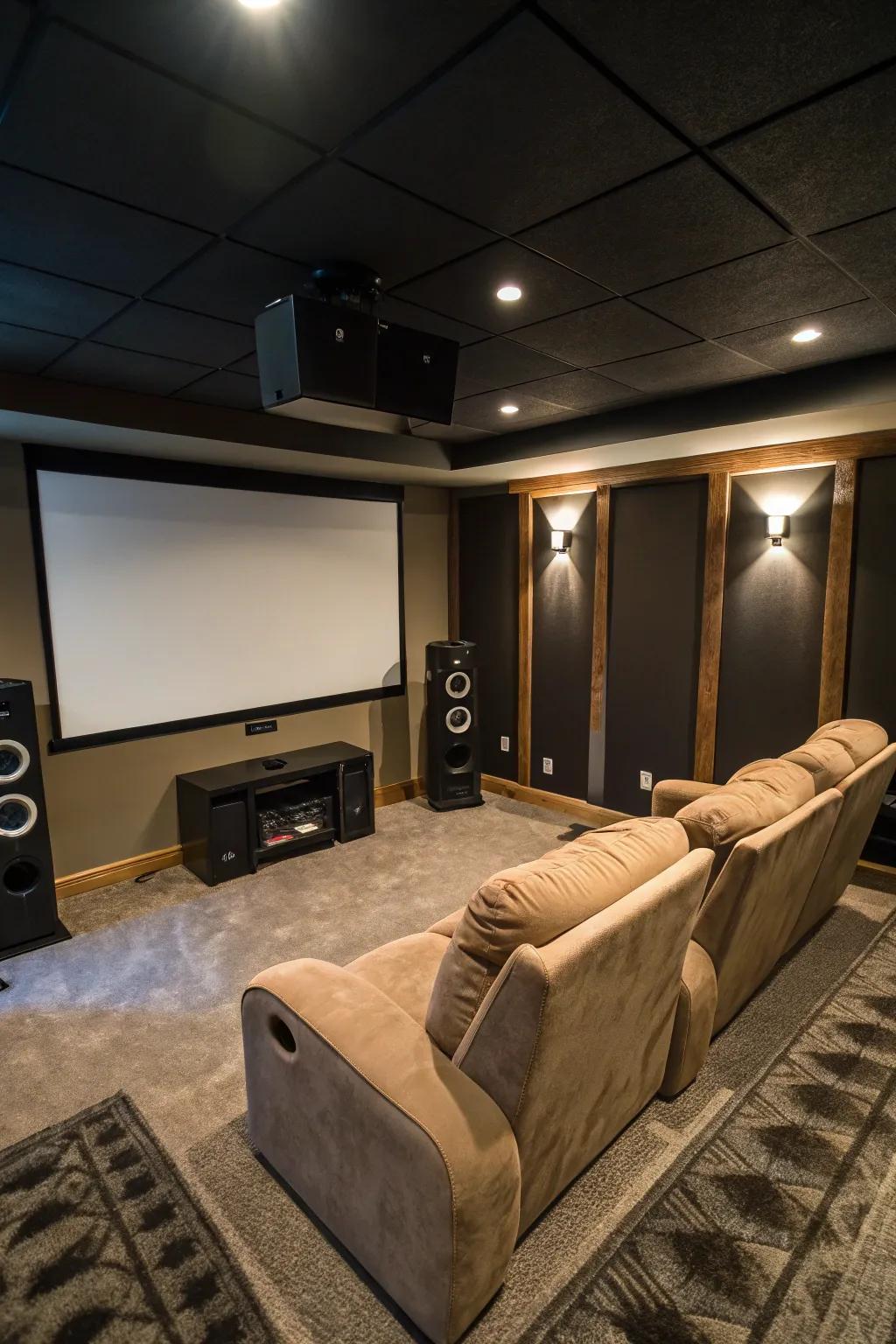 Enjoy movie evenings like never before in a specially designed home cinema area.