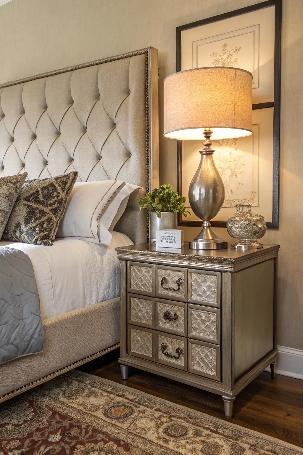 Blend modern and traditional elements for a unique bedroom style.