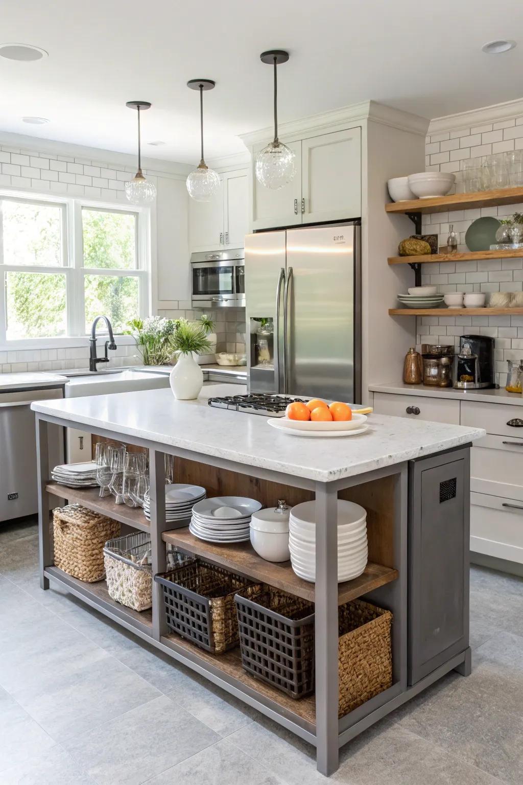 An adaptable all-purpose island that meets every demand in the kitchen.