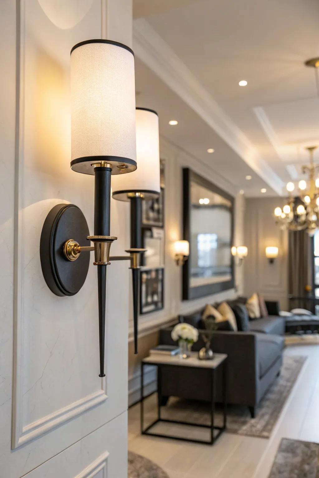 Elegant metallic accents can inject a modern feel into your design.