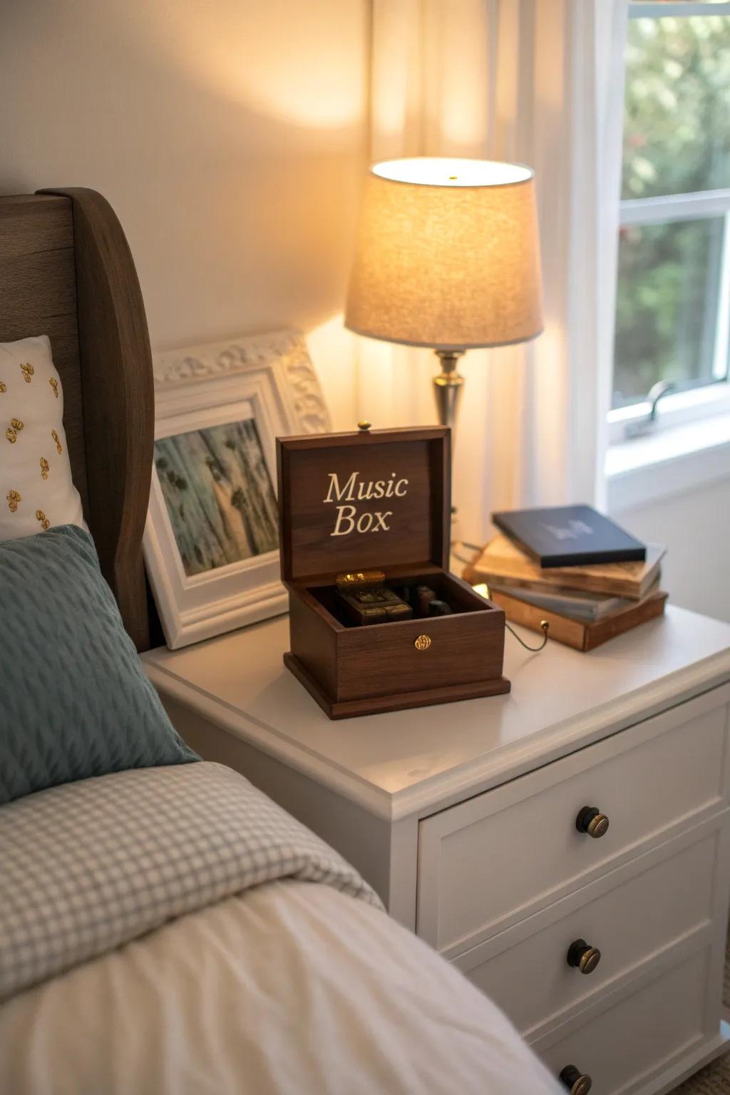 A custom music box that adds a personal flair to any space.
