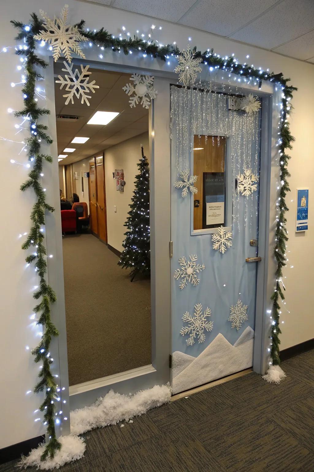 Usher in the enchantment of a winter wonderland right to your office door.