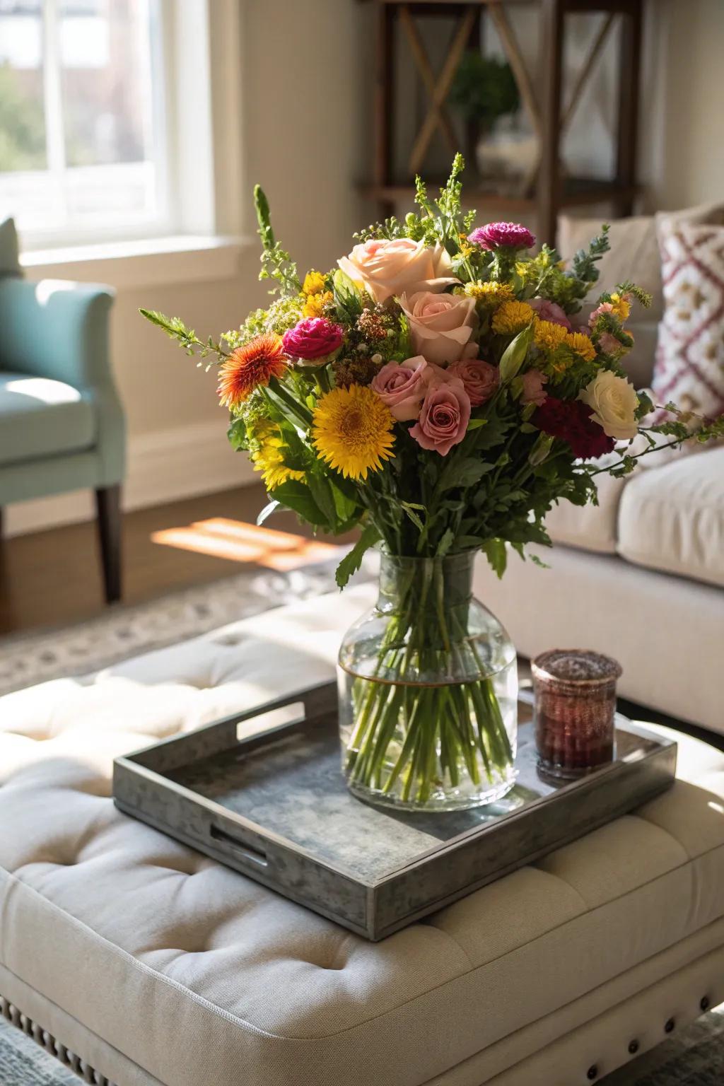 Enhance your room with a vibrant hint of floral charm.