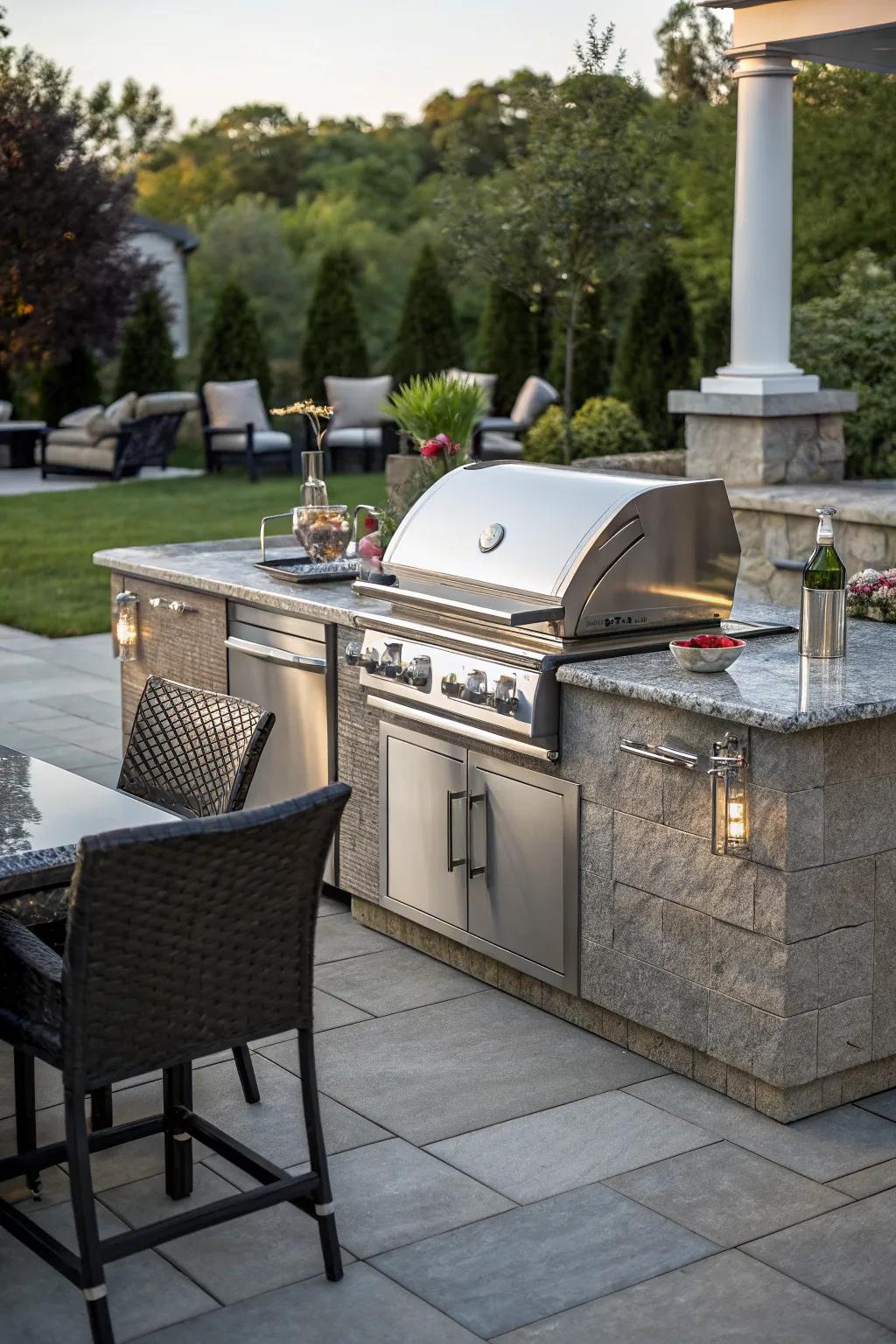 An integrated cooking center: the key element of your BBQ sanctuary.