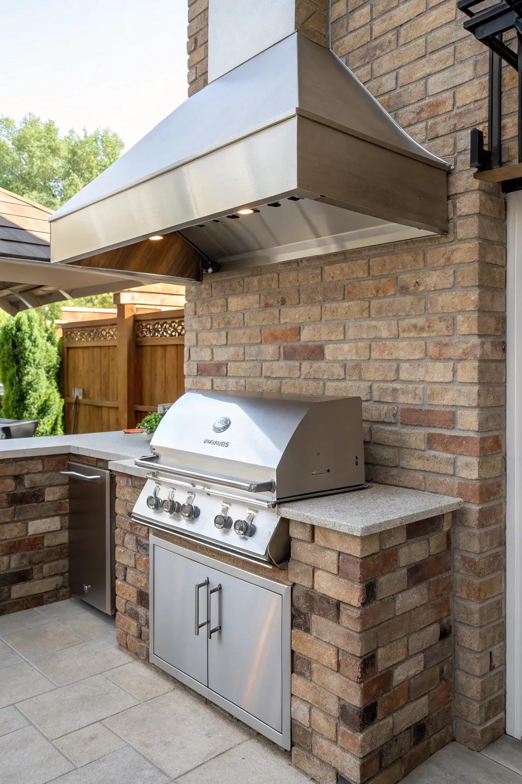 Stainless steel ventilation adds a contemporary elegance.
