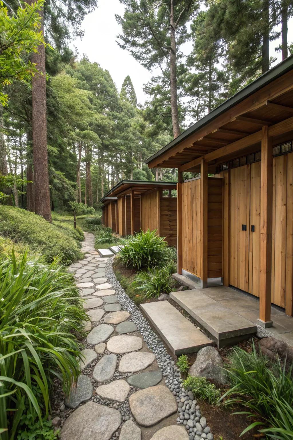 A powder room that feels intrinsically linked to the landscape.