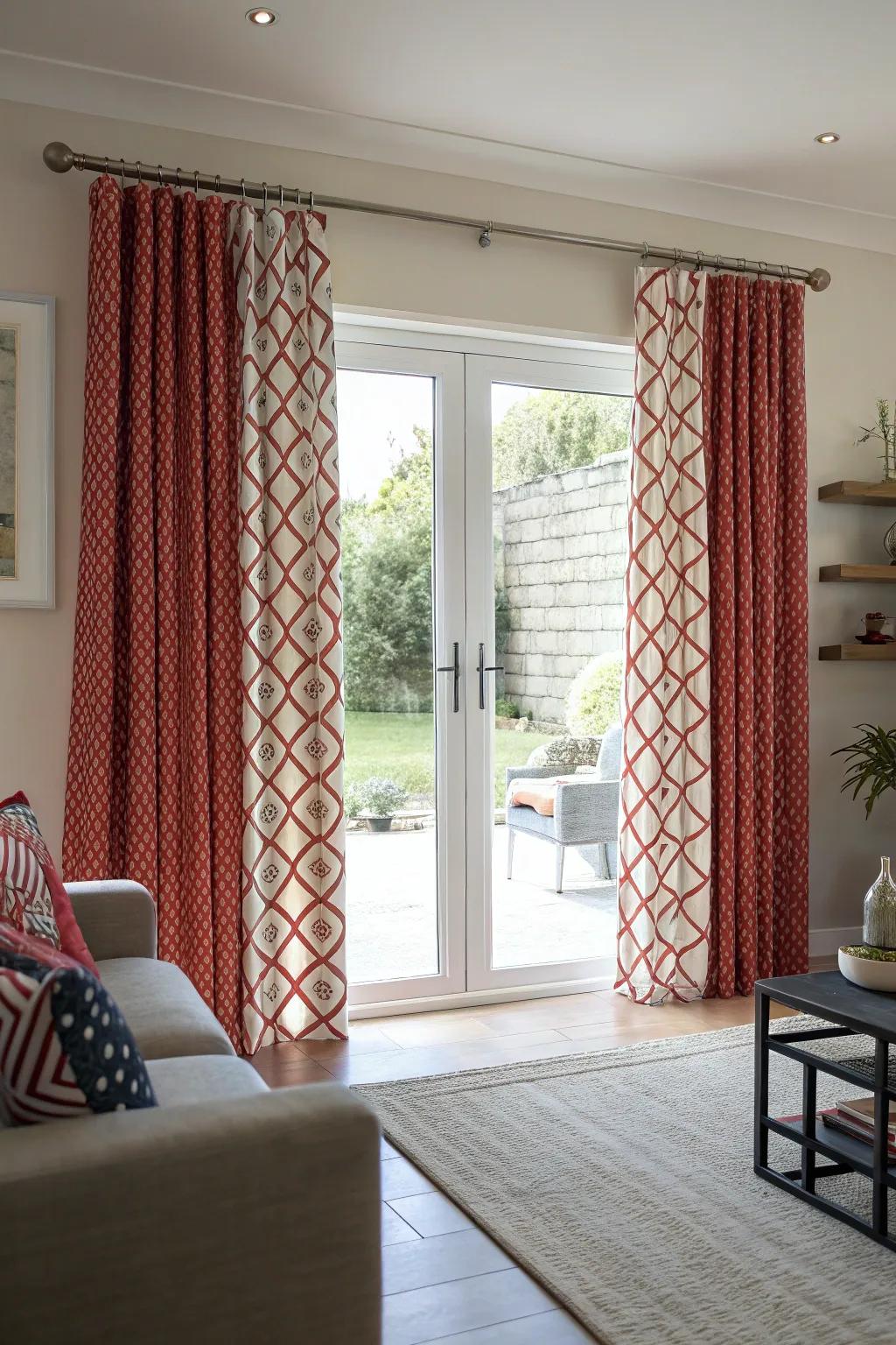 Striking patterns can turn your patio doors into an impressive central feature.