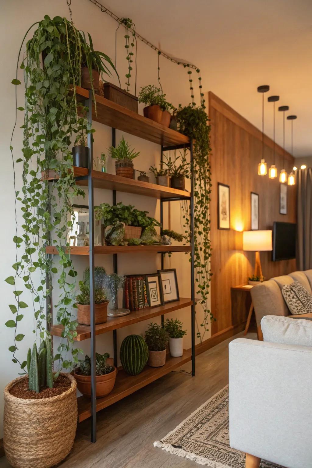 Use your shelves as a blank canvas to create a breathtaking botanical display.