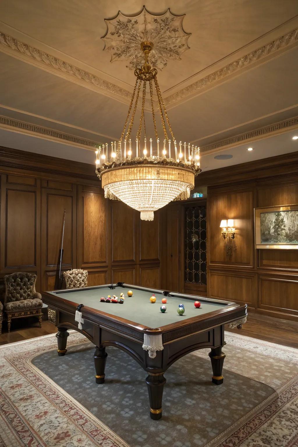 A statement light not only provides illumination but also injects sophistication into your pool table space.