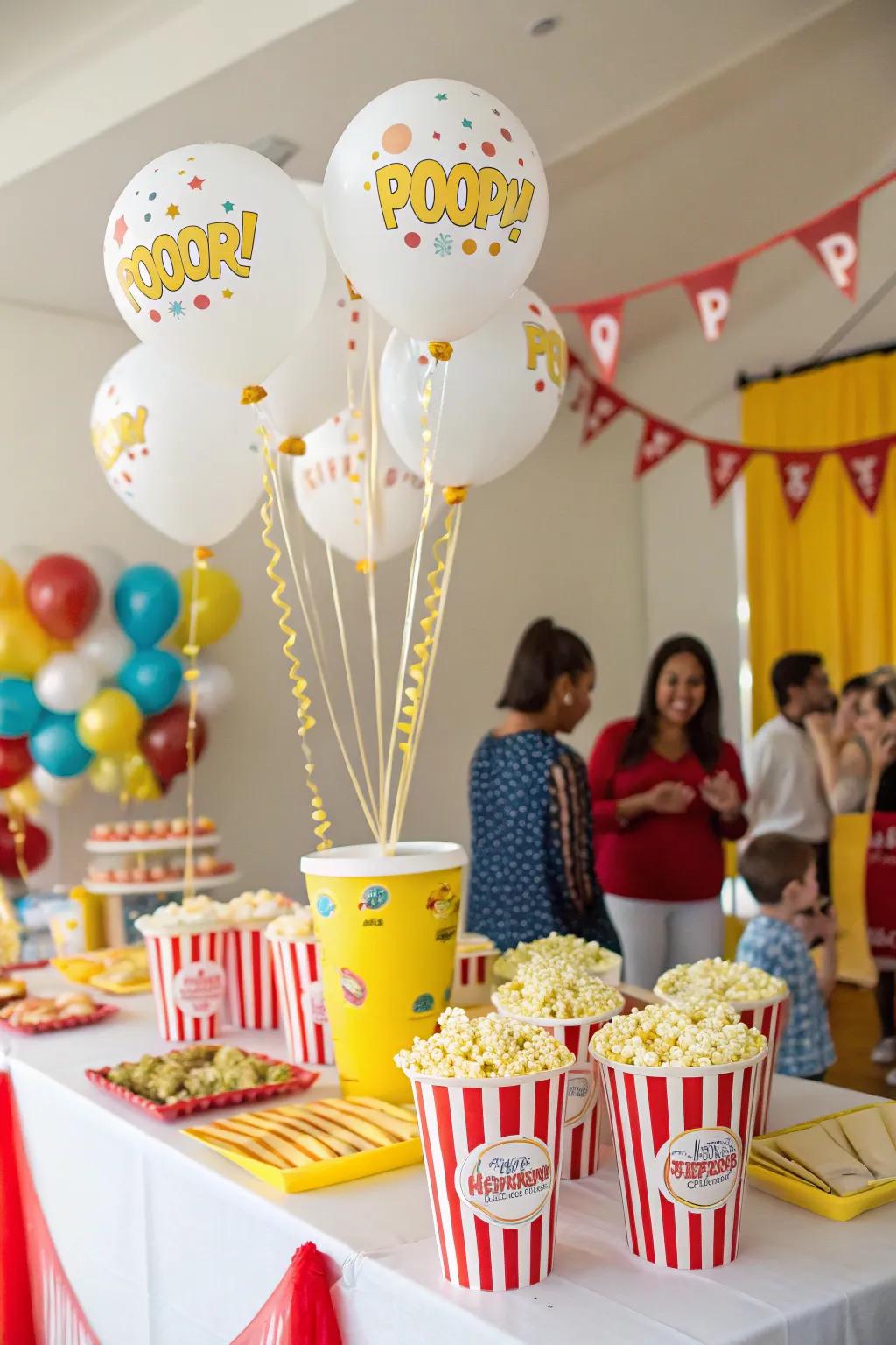 Bubbled corn orbs contribute a whimsical feel to any celebratory event.
