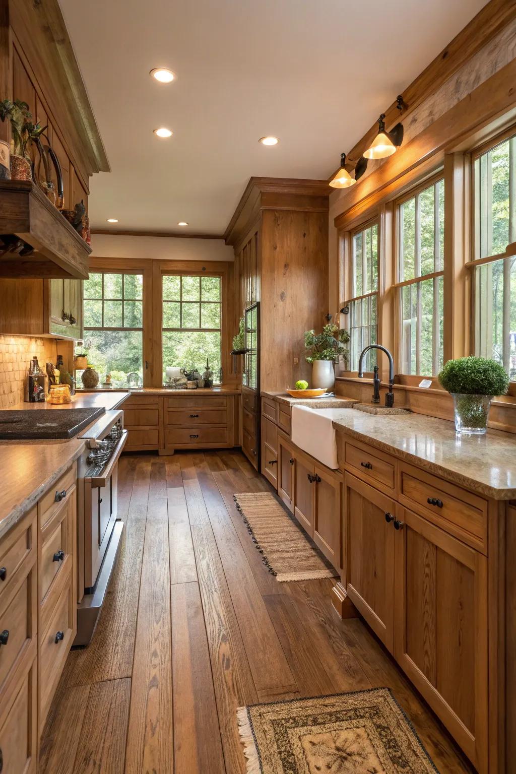 Classic wood flooring brings warmth and sophistication to the core of your home.