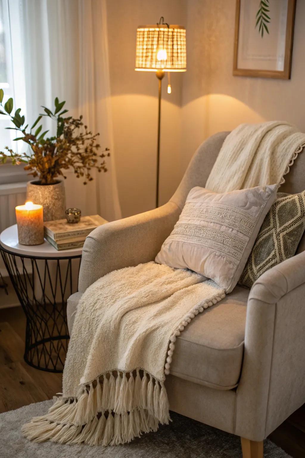 Establish a serene corner for peaceful prayer and reflection.