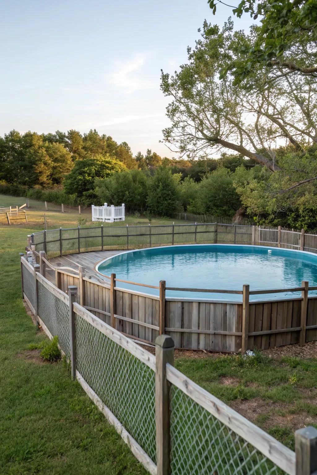 Boost your pool's seclusion with a timeless wood fence.