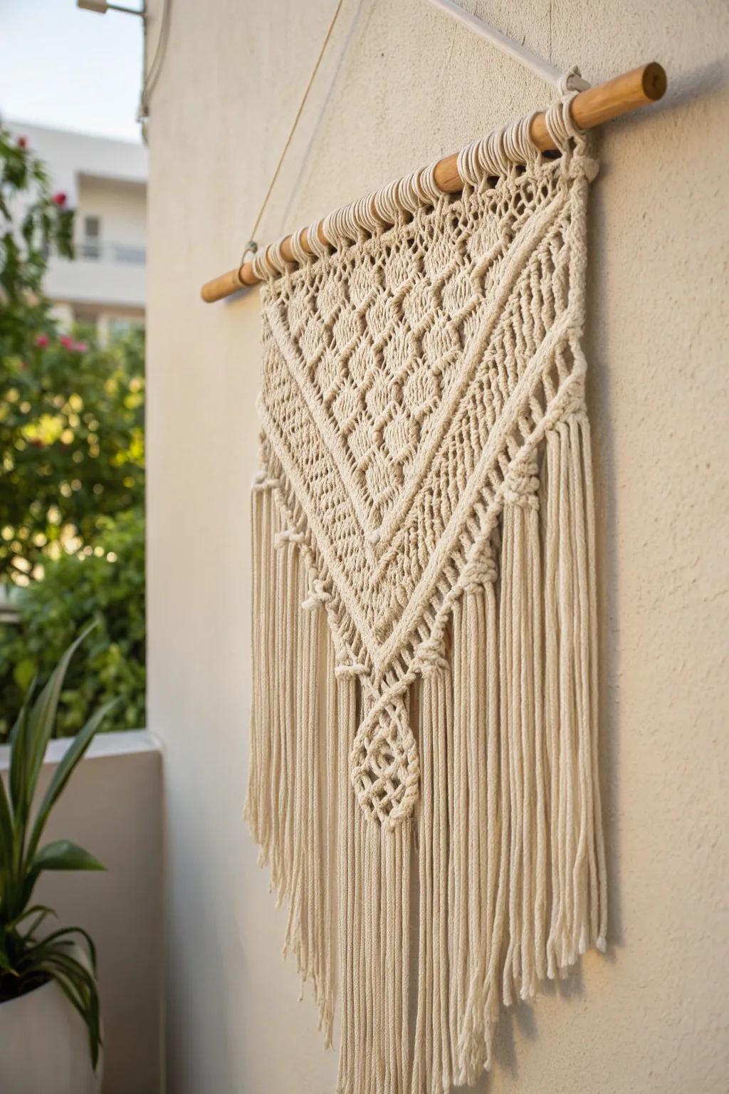 Enhance your area with the enduring charm of handmade macramé artistry.