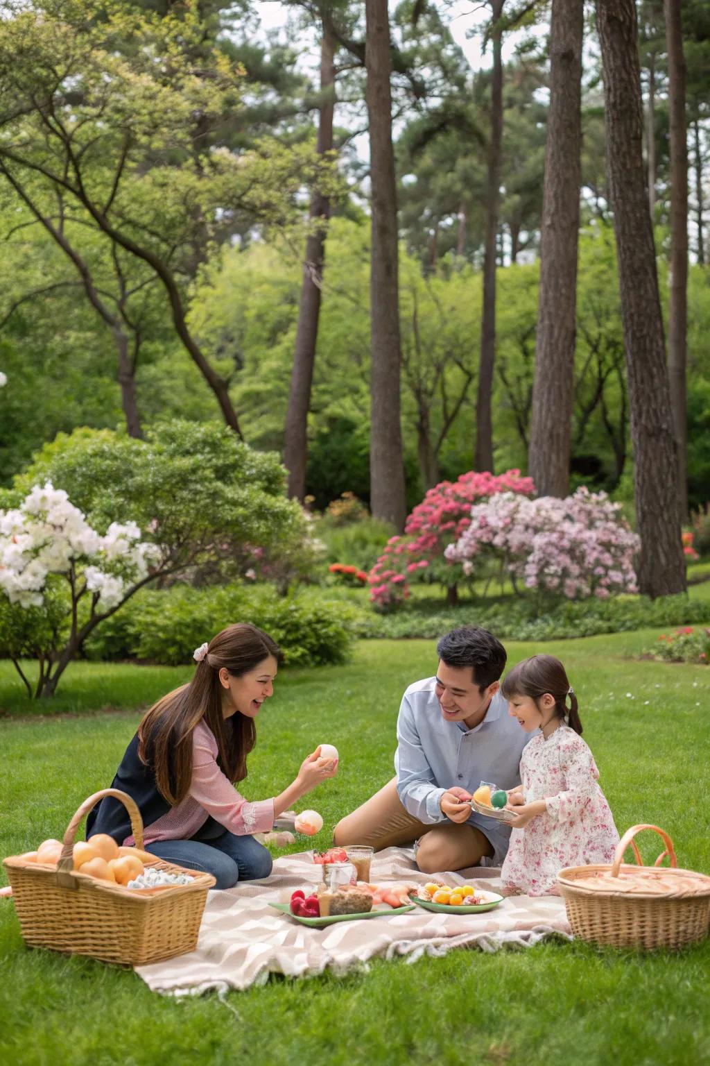 Embrace nature’s charm for a tranquil and authentic family photoshoot.