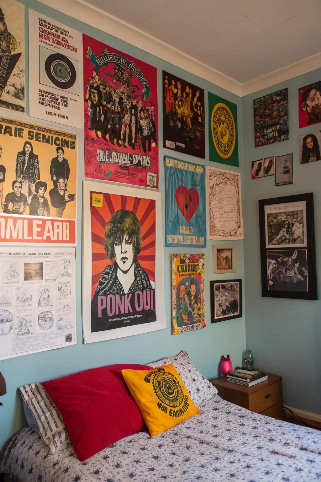 Craft a dynamic vibe with a collection of punk-inspired visuals and artwork.
