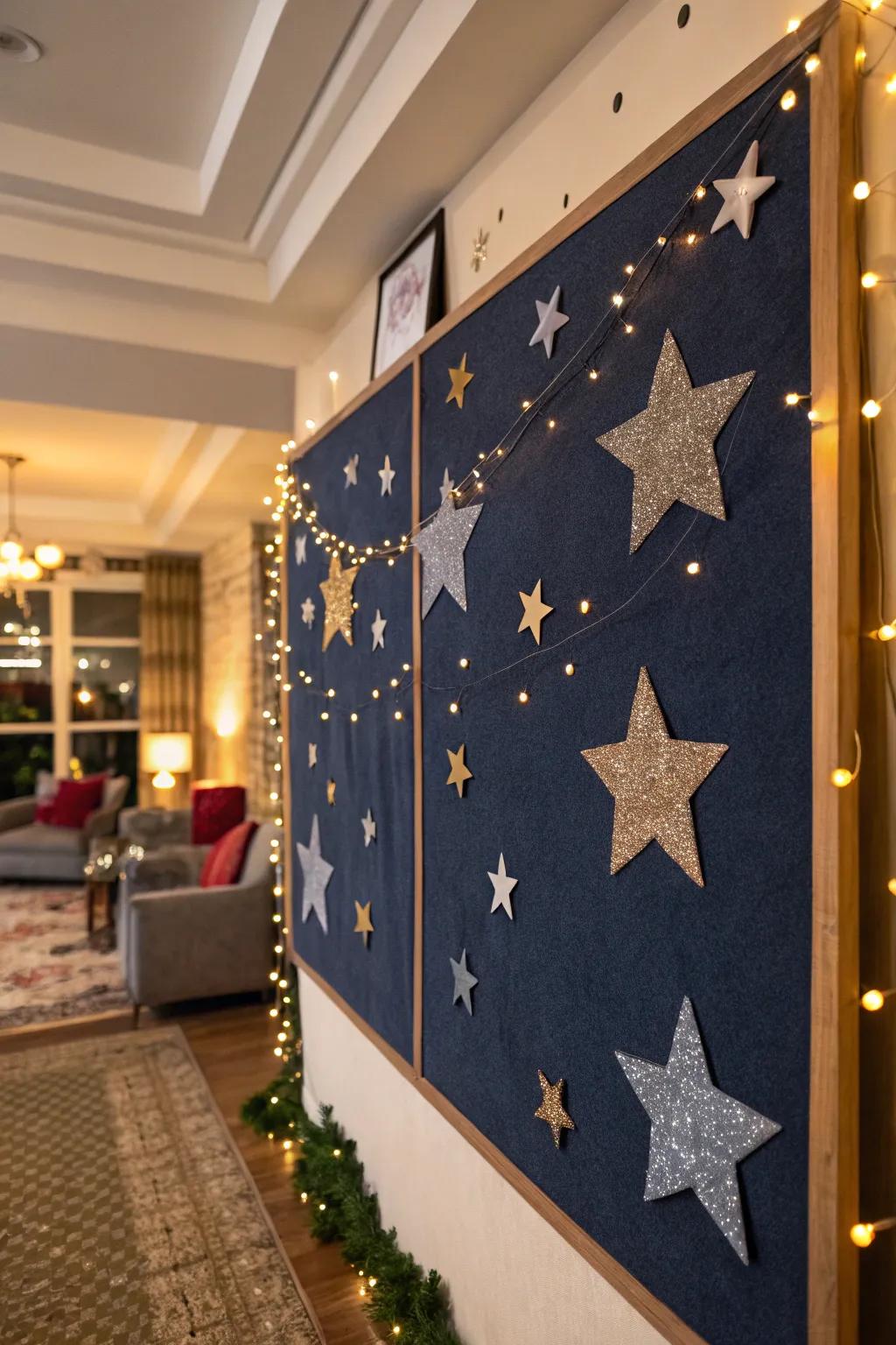 A cosmic vista sets the perfect tone for your bulletin board.