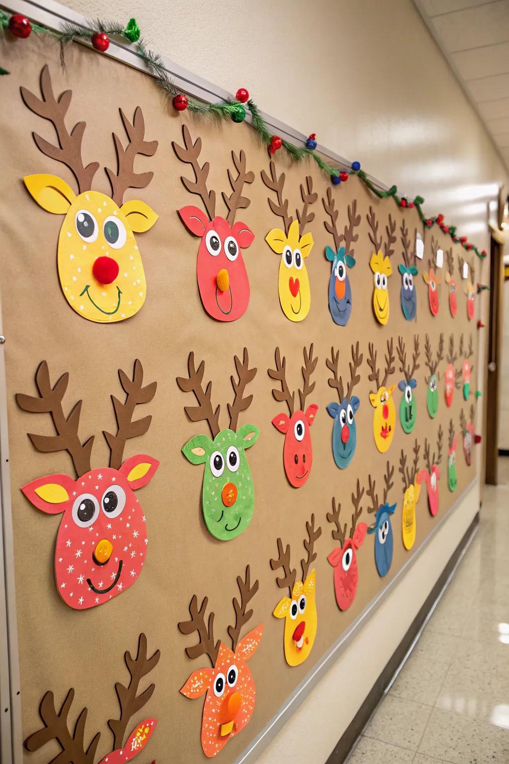 Playful reindeer forms introduce a joyful element to your holiday decorations.
