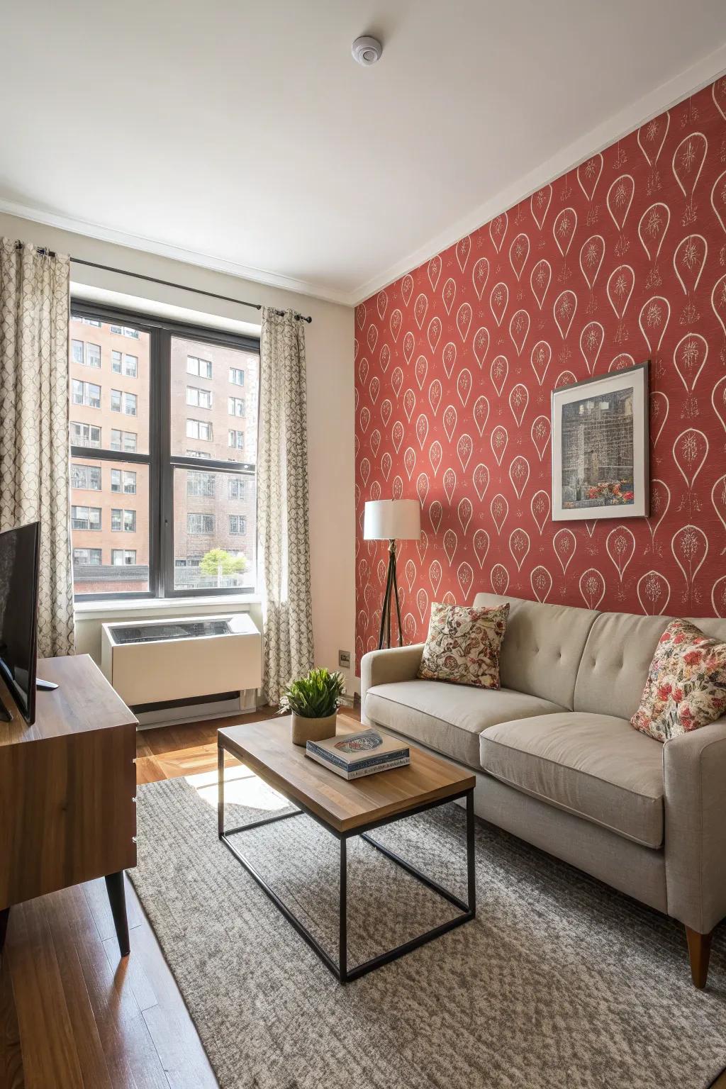 Personalize your rental with simple to detach temporary adhering wall coverings.