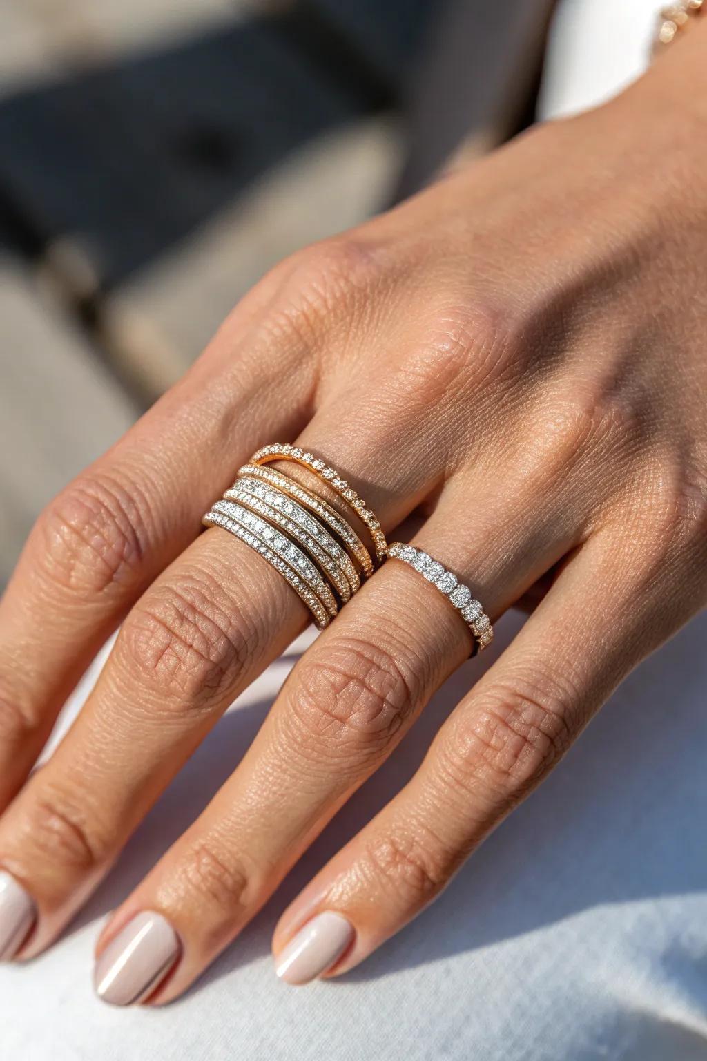 Stylish Rings Stacked with Elegance