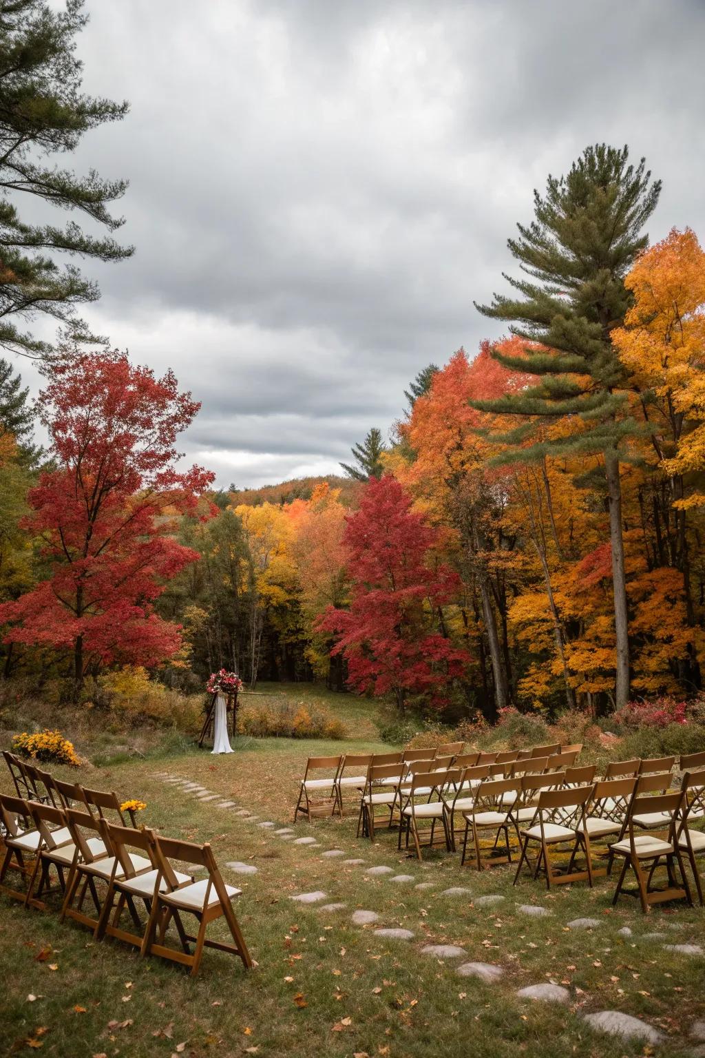 The splendor of nature serves as the flawless setting for your momentous occasion.