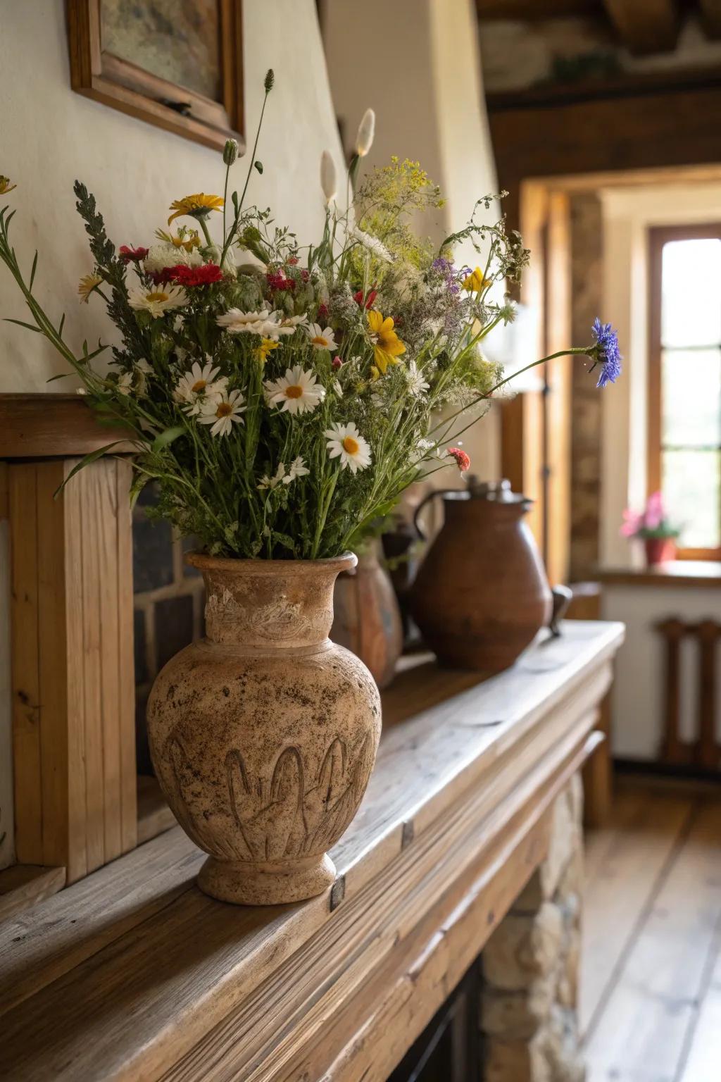 Earthenware pottery vessels exude an ageless, countryside appeal.