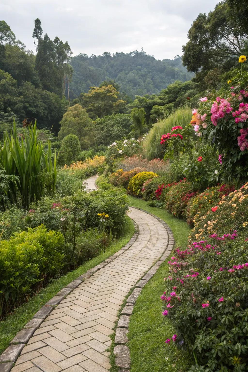 Winding pathways enhance the mystery and fascination of your garden.