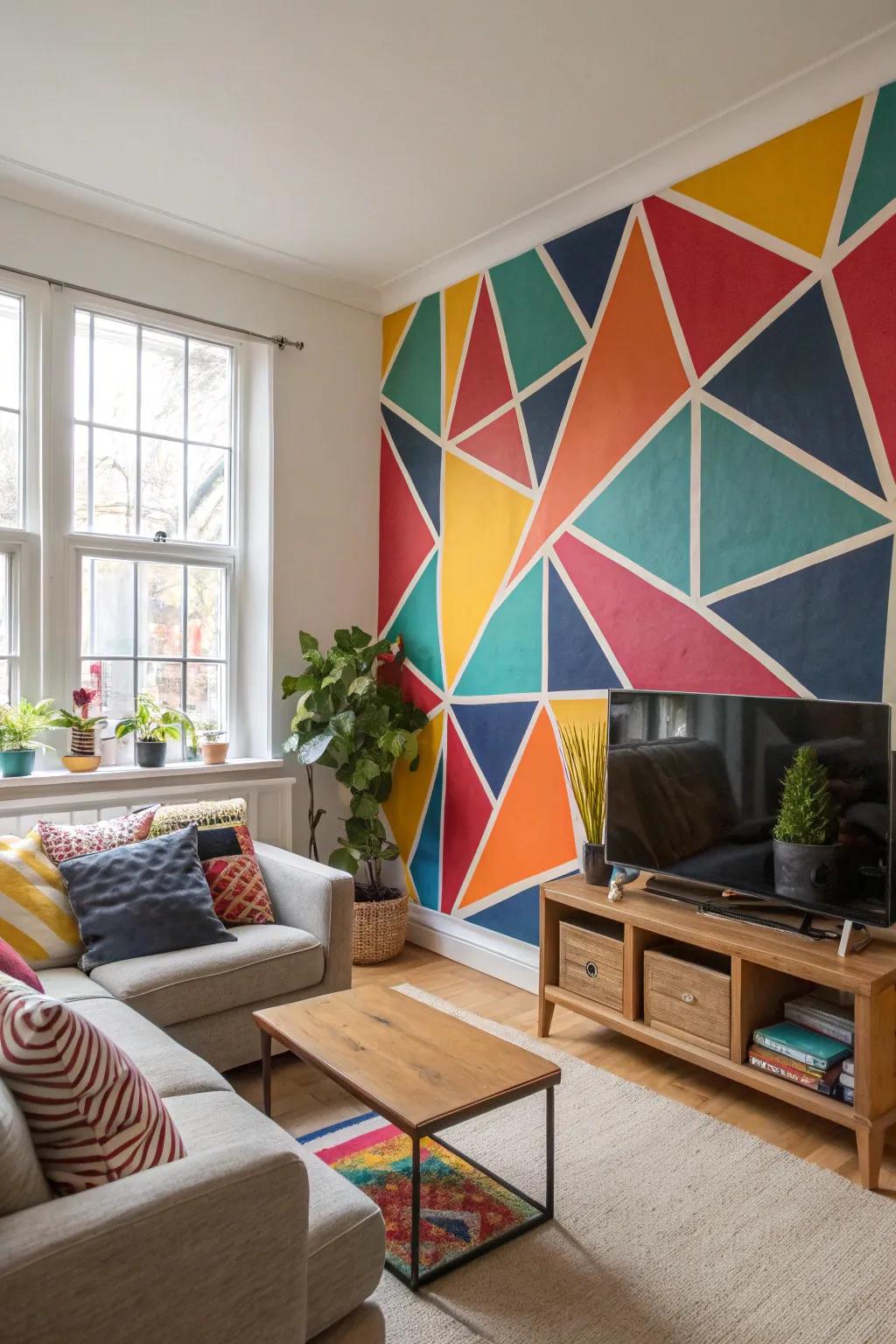 A striking, vibrant mural ensuring your selfies truly pop.