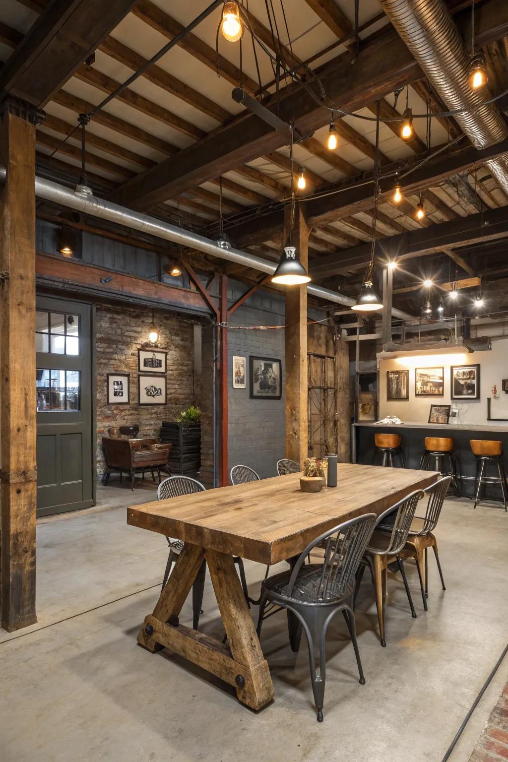 Industrial touches provide a tough and genuine elegance to your personal area.