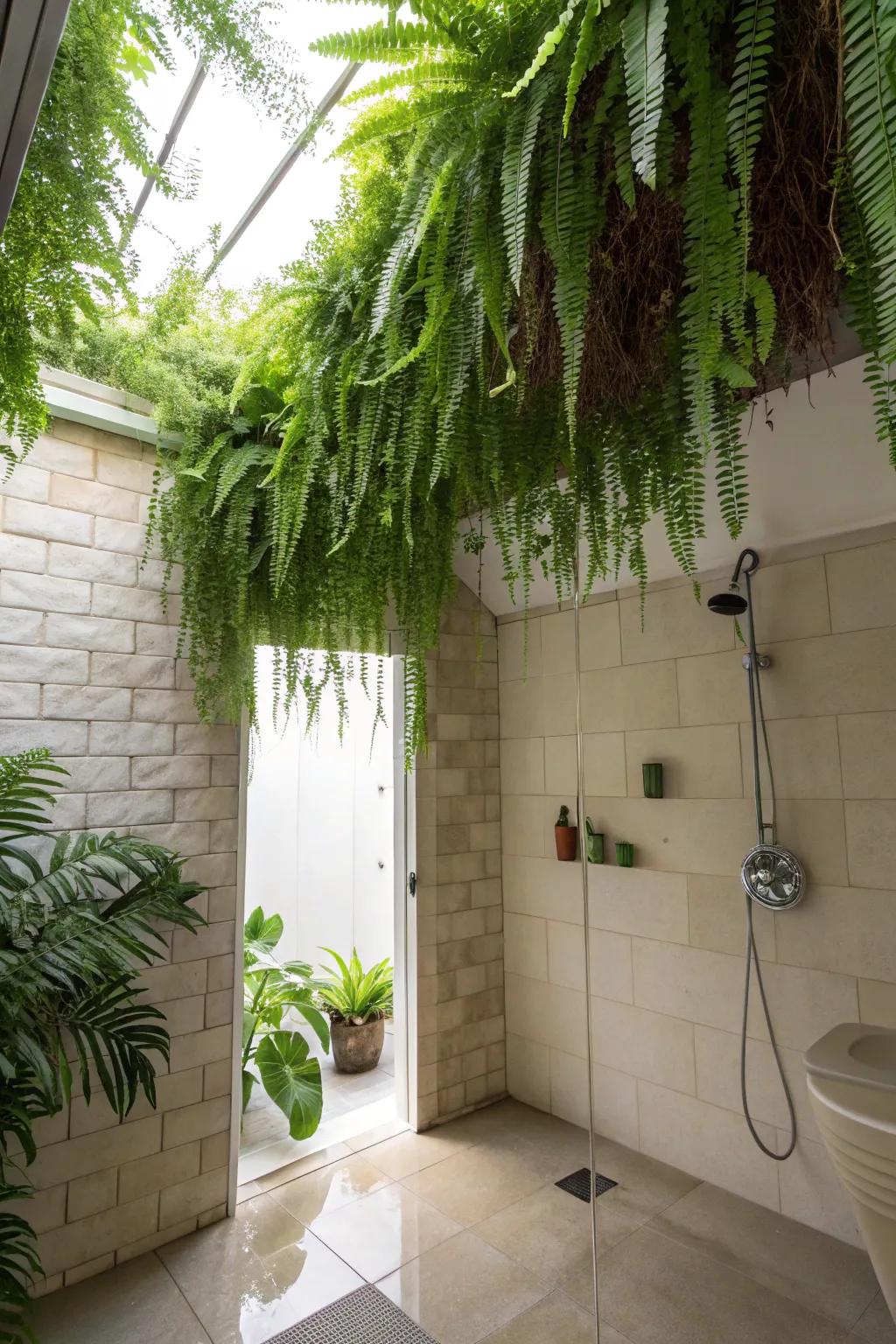 Fashion a canopy of fronds for an abundant bathing experience.