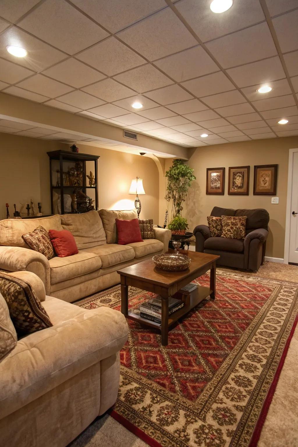 A comfortable lounge area perfect for family get-togethers.