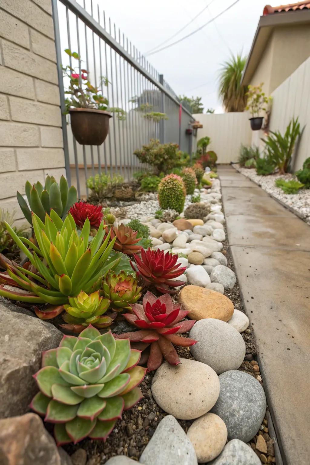 A delightful rock garden maximizes impact while using very little space.